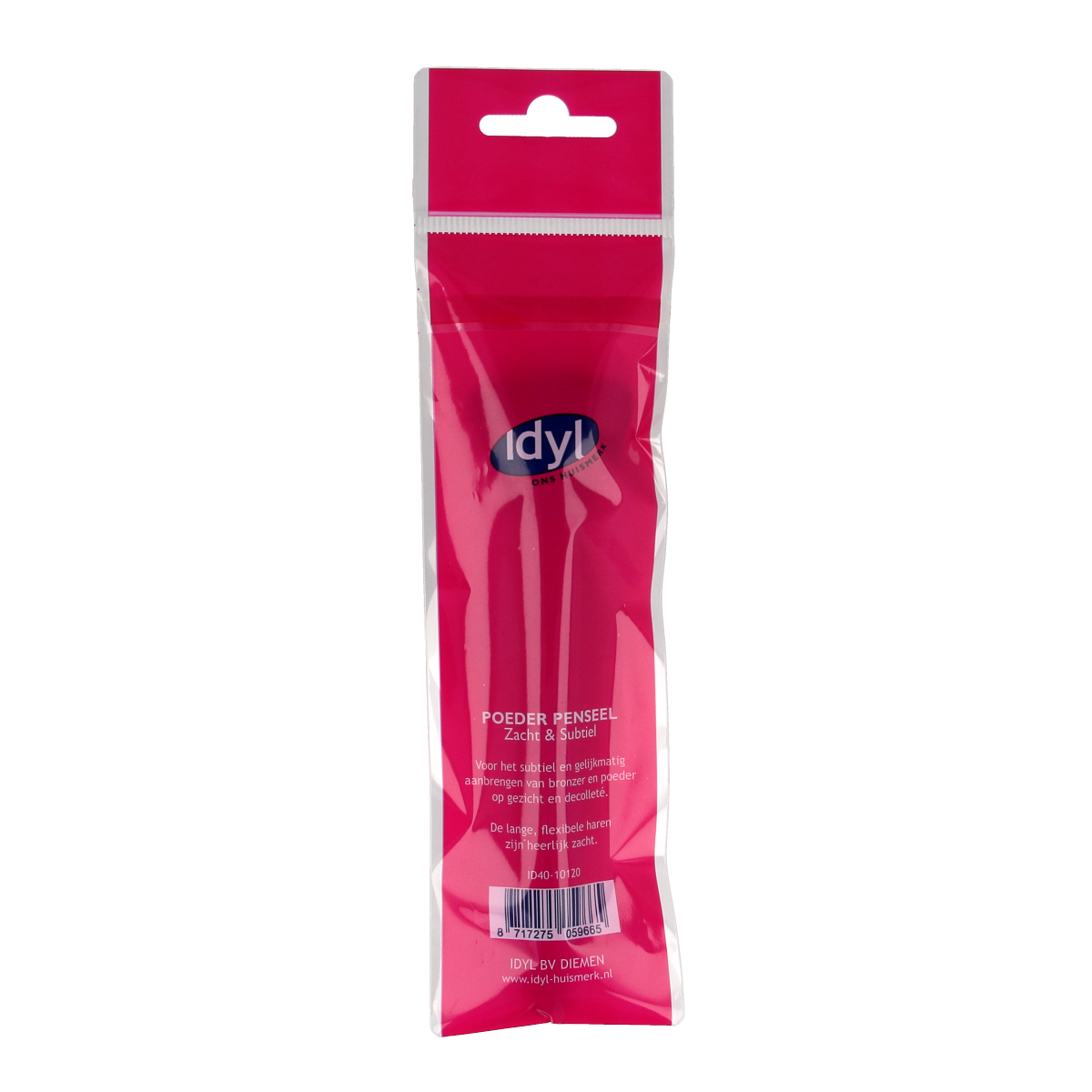 Idyl soft powder makeup brush 1.00 for gentle application, featuring natural bristles and a sleek handle.