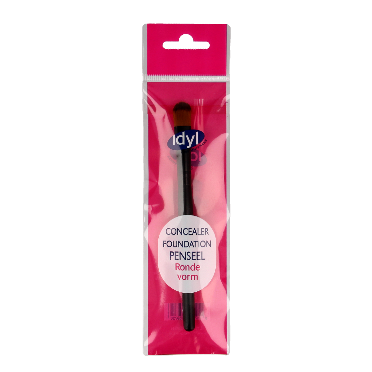 Idyl round concealer and foundation brush for makeup application, compact and professional in design.