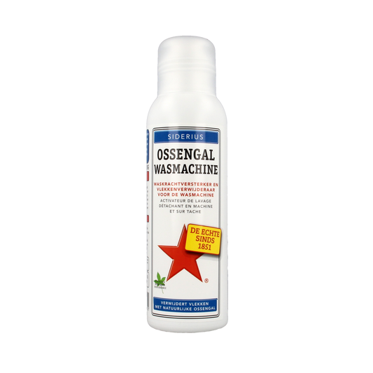 Siderius Ossengal wasmachine wasmiddelen bottle, 500ml, natural stain remover and laundry detergent for effective cleaning.