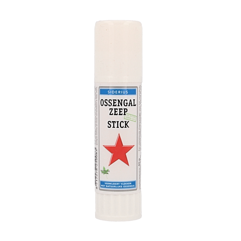 Siderius Ossengal stick 40 gram, a cleaning product with a white stick in a clear container, used for household cleaning.