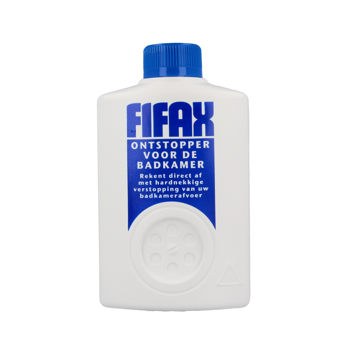 Fifax bathroom drain stopper, 500g cleaning product for bathroom drains, in a white container with label.