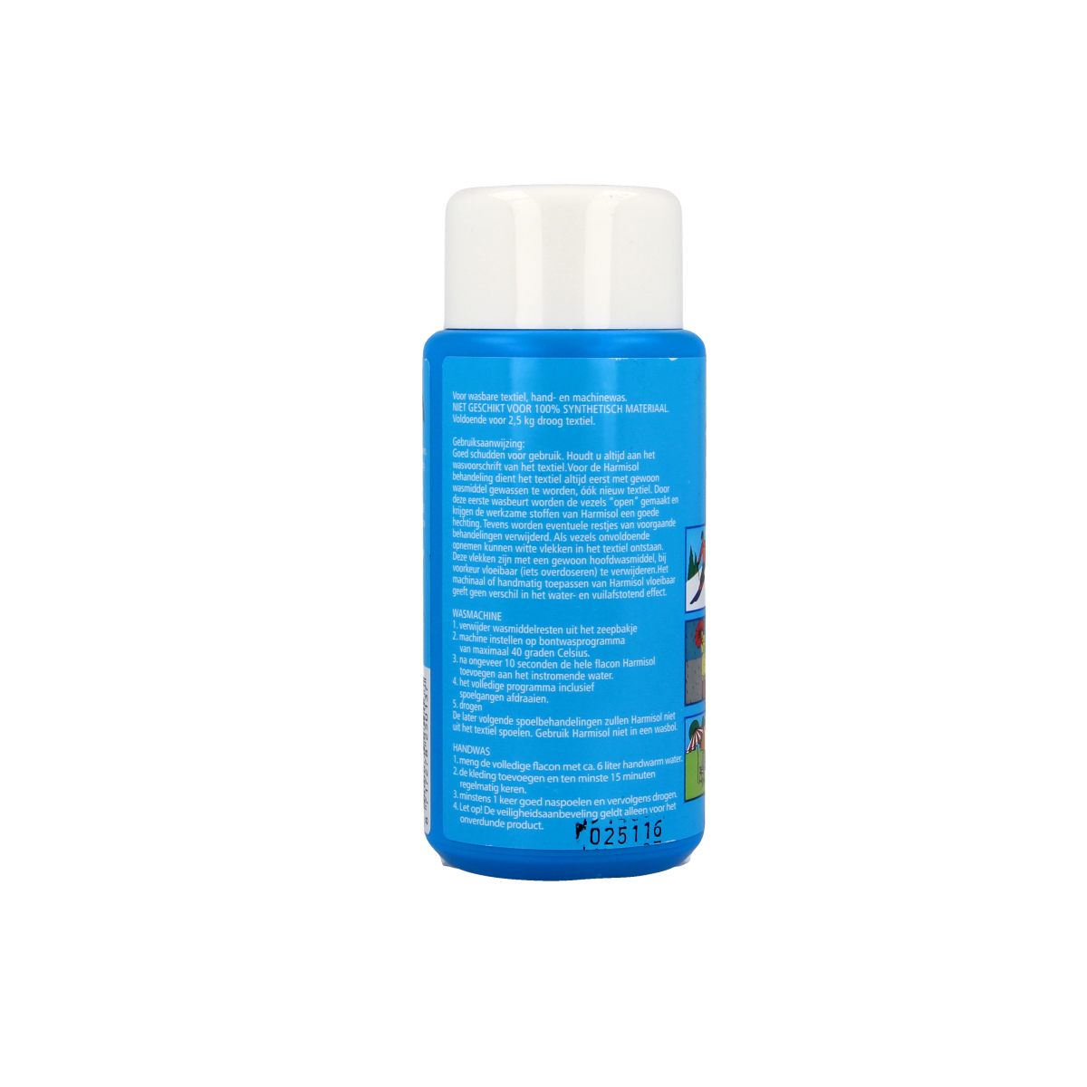 Harmisol liquid laundry detergent bottle with 200ml capacity, suitable for washing machines, branded Harmisol.