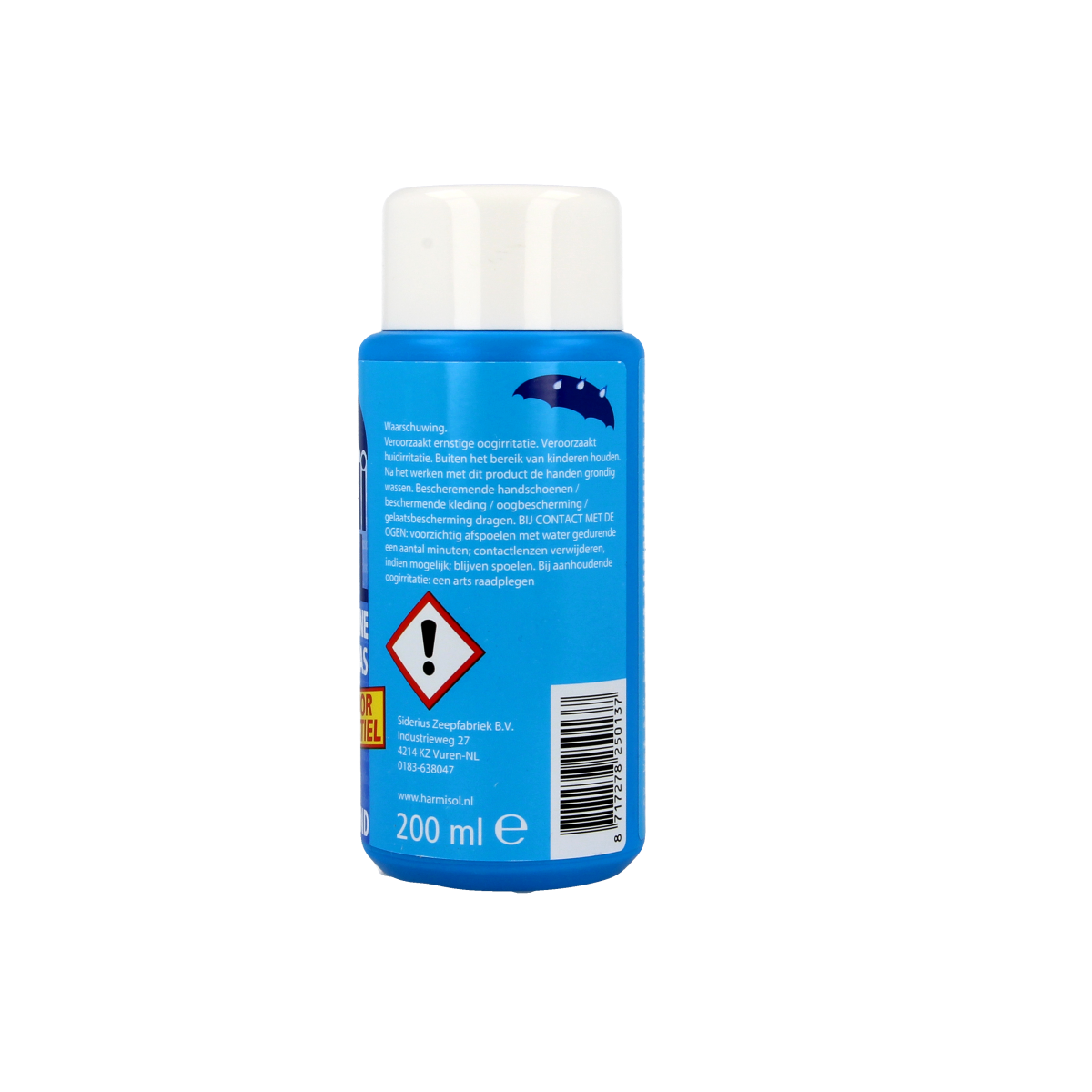Harmisol liquid laundry detergent bottle with 200ml capacity, suitable for effective washing and cleaning of clothes.