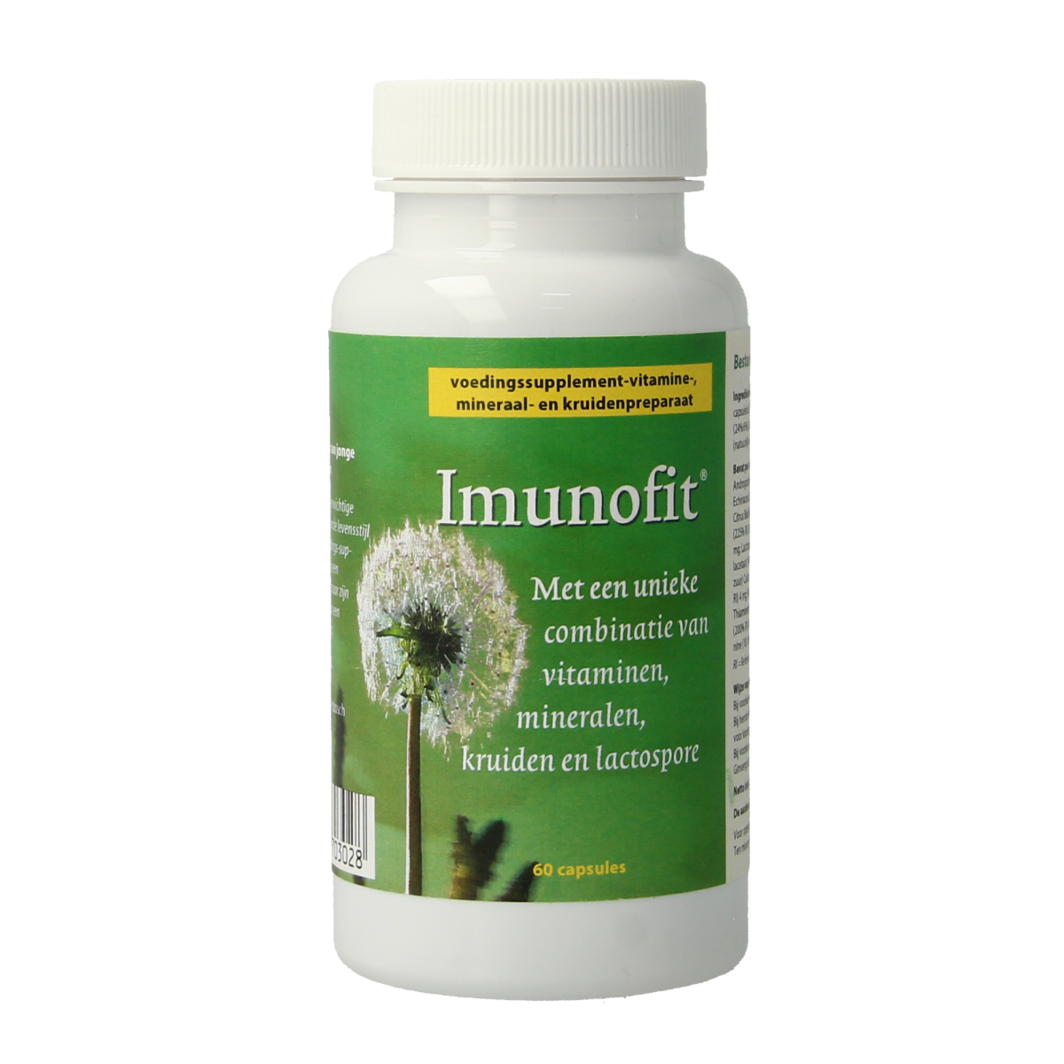 Venamed Imunofit capsules, herbal supplement in a white bottle with a label, designed to support immune health.