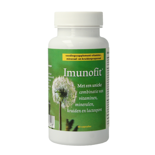 Venamed Imunofit capsules, herbal supplement in a white bottle with a label, designed to support immune health.