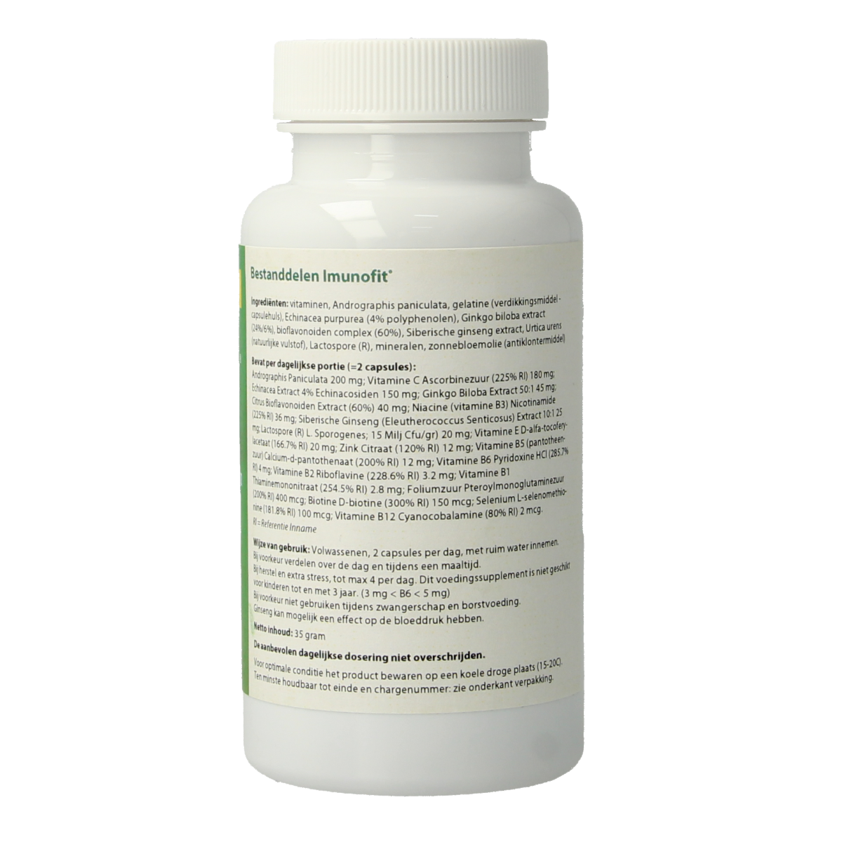 Venamed Imunofit herbal supplement capsules, 60-count, natural kruidpreparaten for immune support, in a blister pack.