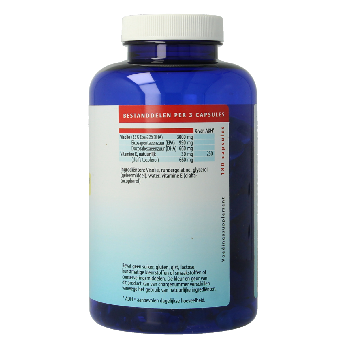 Vascusan Vascusan Visolie 1000 softgels, omega fatty acids supplement, with golden softgel capsules.