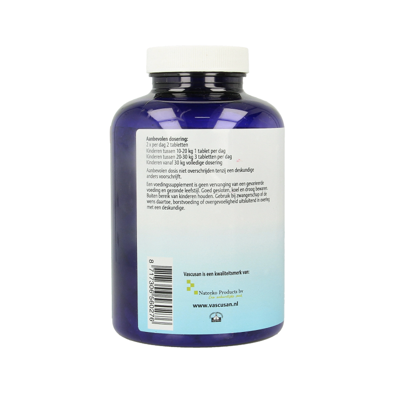 Vascusan Mucuna pruriens herbal capsules in a bottle, vegetarian supplement for natural wellness.
