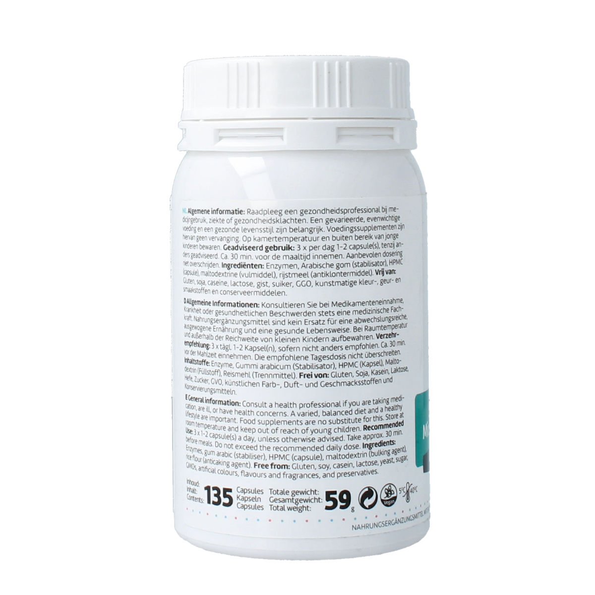 RPSH Sana Intest MBR microbiome repair capsules, dietary supplement with fibers and enzymes for gut health.