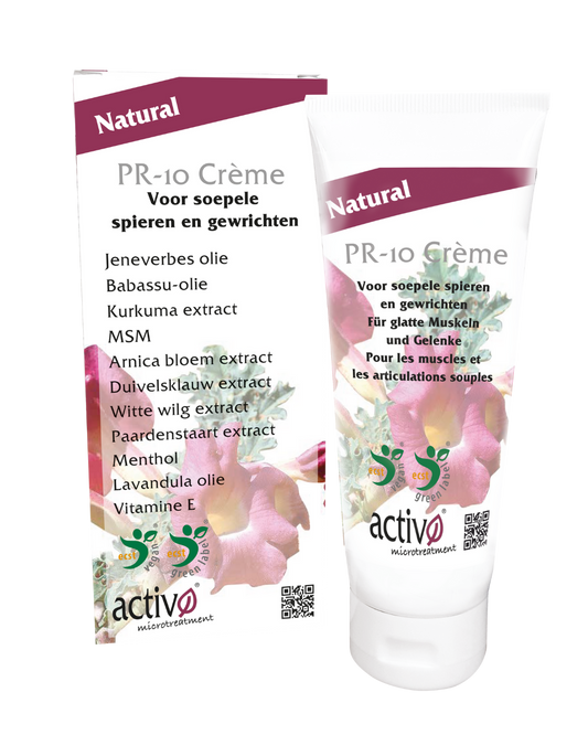 Activo PR-10 body cream in 100ml jar, featuring smooth texture and nourishing formula for skin hydration.