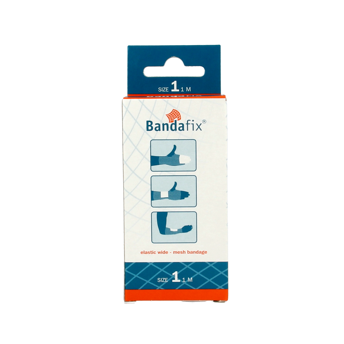 Bandafix Nr. 1 pols/hand buisverband and dressing, sterile, for wrist or hand injury, with flexible elastic bandage.
