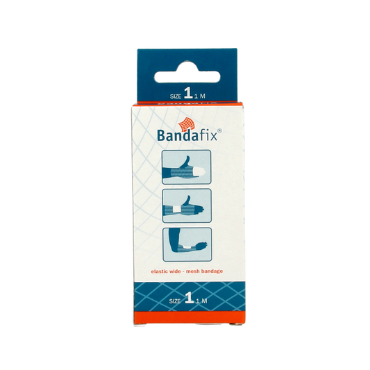 Bandafix Nr. 1 pols/hand buisverband and dressing, sterile, for wrist or hand injury, with flexible elastic bandage.