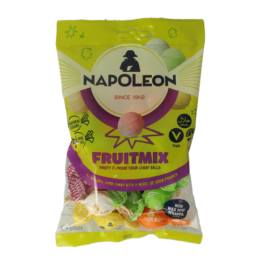 Napoleon Fruitmix kogels, colorful candy sweets in a 150g package, by Napoleon brand.