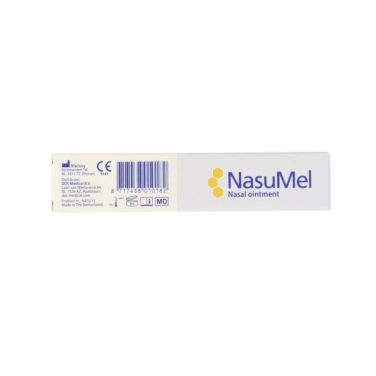 Nasumel Wondneuszalf 15g for nasal care and inhalation, shown in the image with the product packaging and tube.