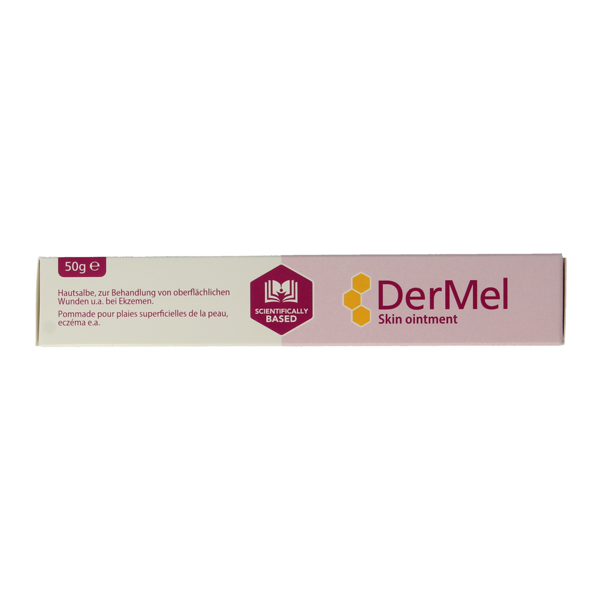 Dermel Wondhuidzalf 50g, a tube of body skin healing ointment from Dermel, shown in the image.