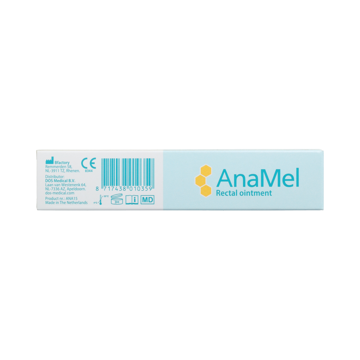 Dos Medical Anamel perianale zalf tube, 15g, a body care ointment for sensitive skin around the perianal area.