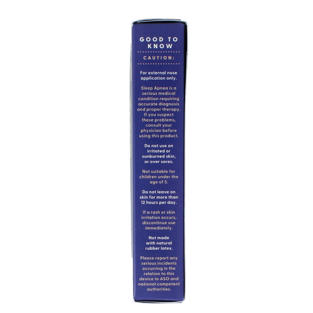 Airmax nasal strips in tan, 30 pack, designed for nasal care and breathing support.