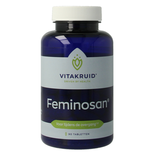 Vitakruid Feminosan Overgang complex herbal supplement with rode klaver and hop, 90 tablets for hormonal balance and menopausal support