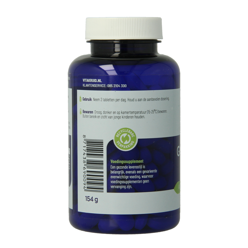 Vitakruid Glucosamine sulfaat 2 KCI mineral supplement in 120 tablets, used for joint support and mobility.