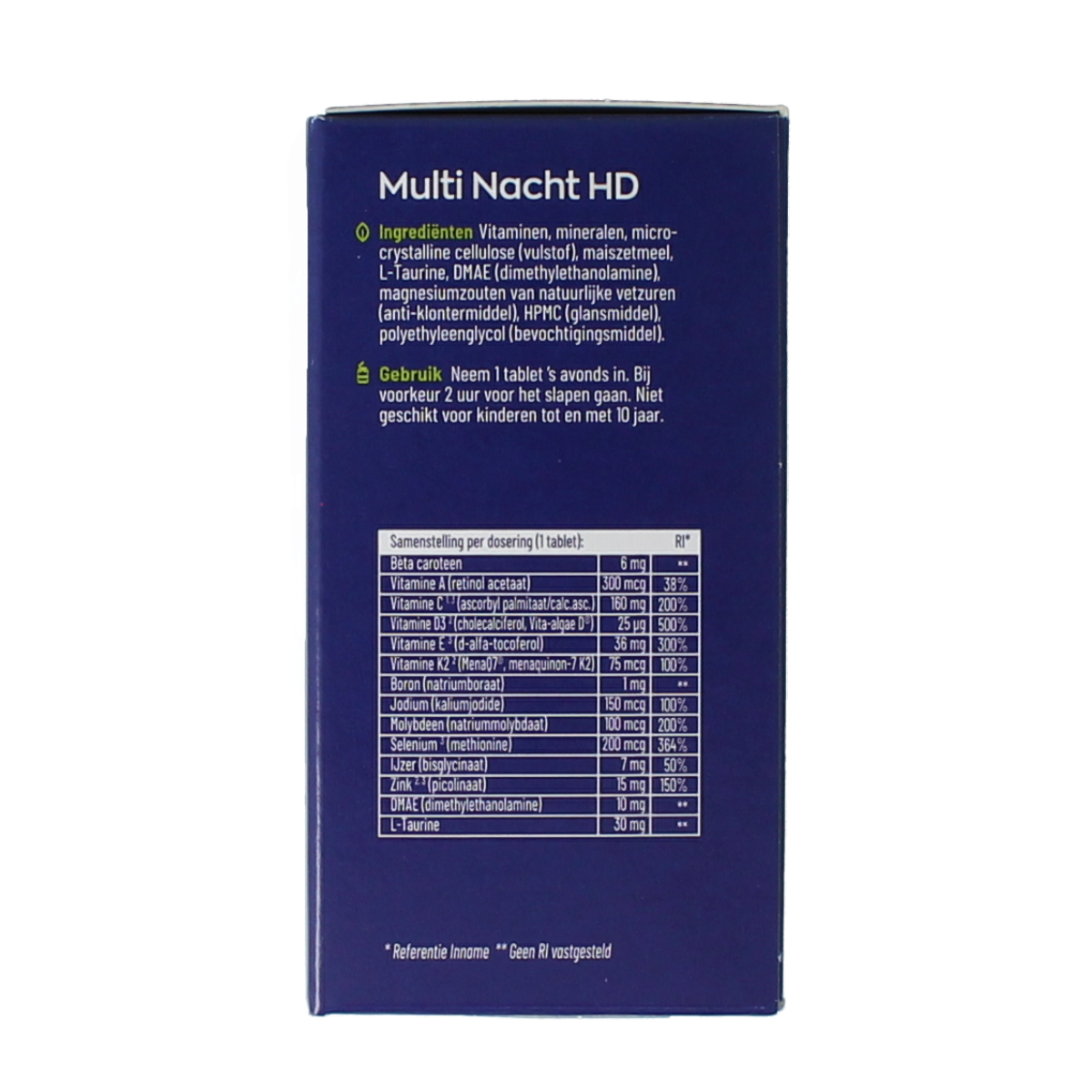 Bottle of Vitakruid Multi Dag & Nacht HD multivitamin tablets with 60 tablets in the package.