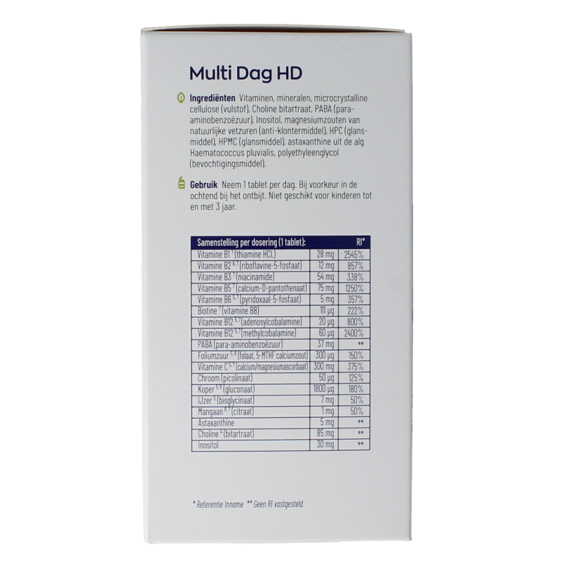 Vitakruid Multi Dag & Nacht HD multivitamin tablets, 2 x 90 tablets, supplement for daily and night health support.