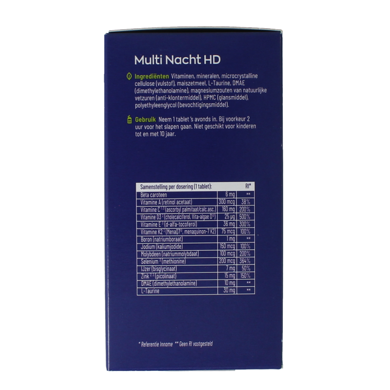Vitakruid Multi Dag & Nacht HD vitamin supplement, 2 x 90 tablets, dietary multi-vitamin for daily and nighttime health support.