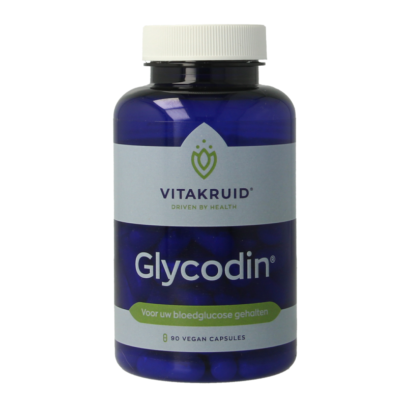 Vegetarian capsules of Vitakruid Glycodin with chromium, biotin, alpha-lipoic acid, and L-taurine in a blister pack.