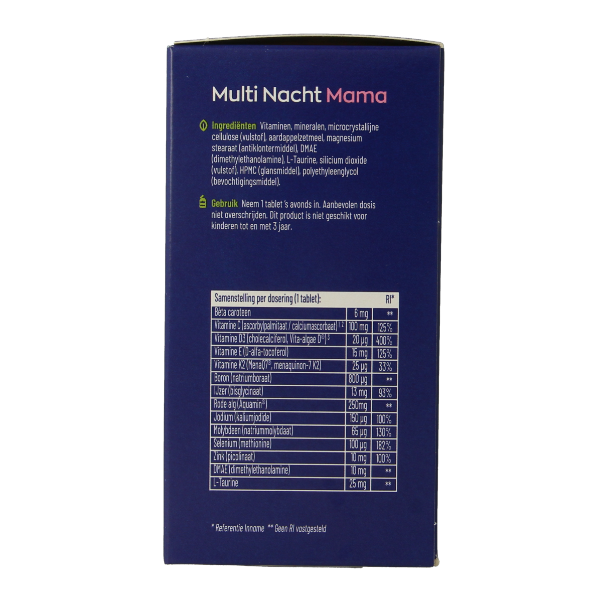 Vitakruid Multi Dag & Nacht Mama vegan multivitamin tablets, 2 x 90 pills, dietary supplement for daily and night use