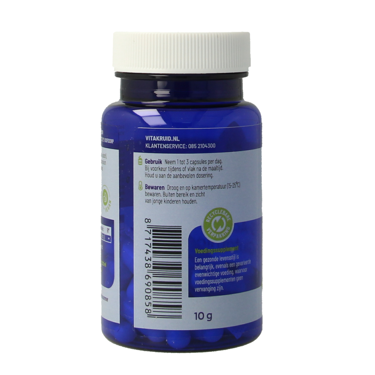 Vitakruid S-Acetyl-L-Glutathion 100 mg vegetarian capsules, amino acids supplement with green capsule visible in the image