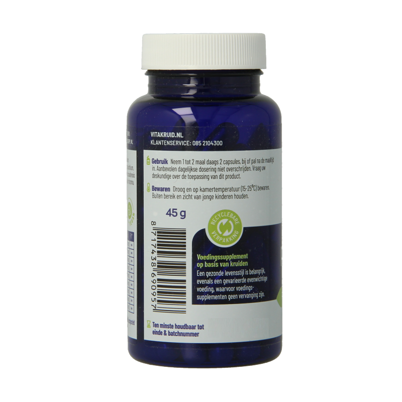 Vitakruid PARA DTX kruidenformule capsules with oregano and garlic, vegetarian herbal supplement in a jar of 60 capsules