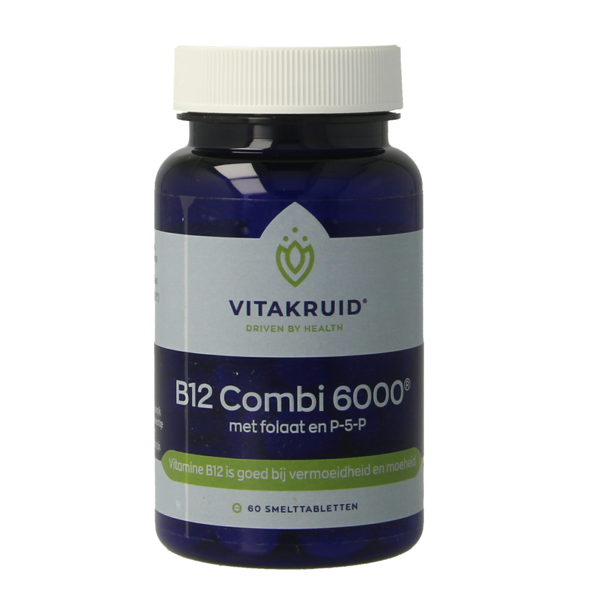 Vitakruid B12 Combi 6,000 with active folate multivitamin tablets, showing the blister pack and tablets in the image.