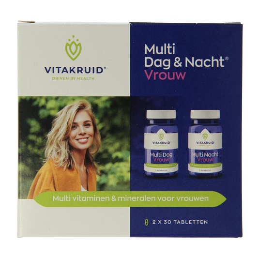 Vitakruid Multi Dag & Nacht Vrouw 100% Vegan 2 x 30 60.00 Tabletten