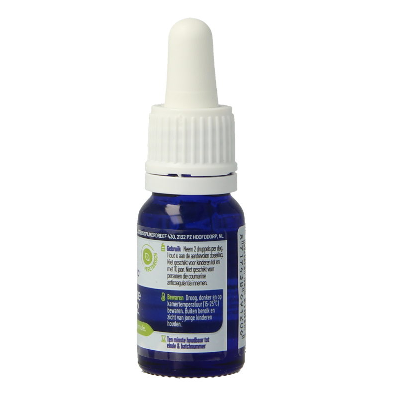 Bottle of Vitakruid Vitamin D3 & K2 liquid supplement with dropper, 10ml, showing the product label and packaging.