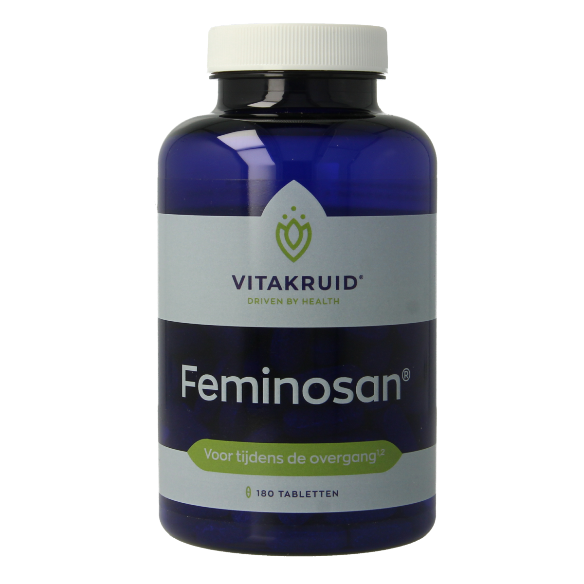 Vitakruid Feminosan Overgang complex tabletten with rode klaver and hop, herbal supplement for women's health.