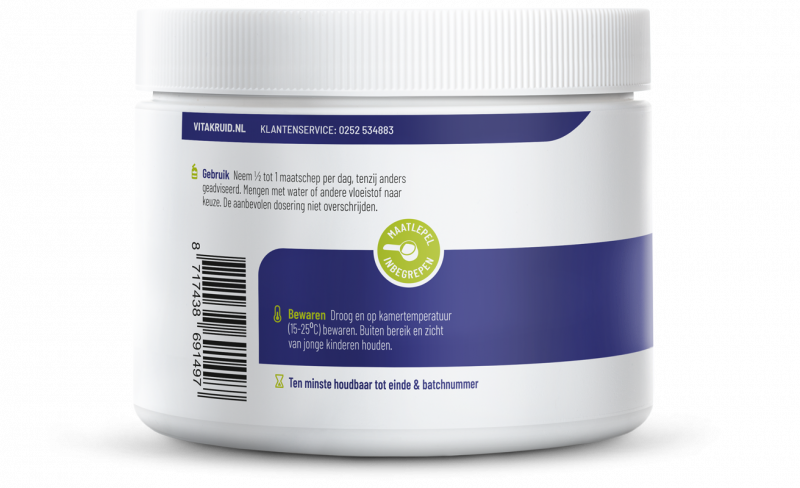 Vitakruid Vitamin C powder in 260g container, calcium and magnesium ascorbate, dietary supplement for immune support
