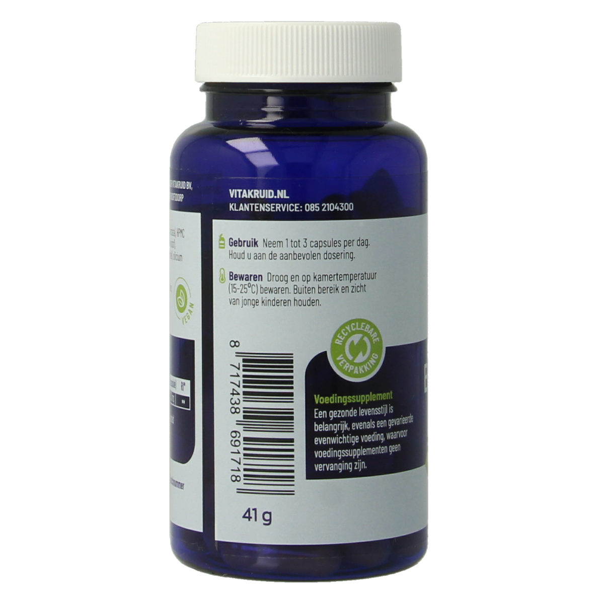 Vitakruid Berberine 500 vegetarian capsules, herbal supplement with berberine salts, 60 capsules, natural herbal product.