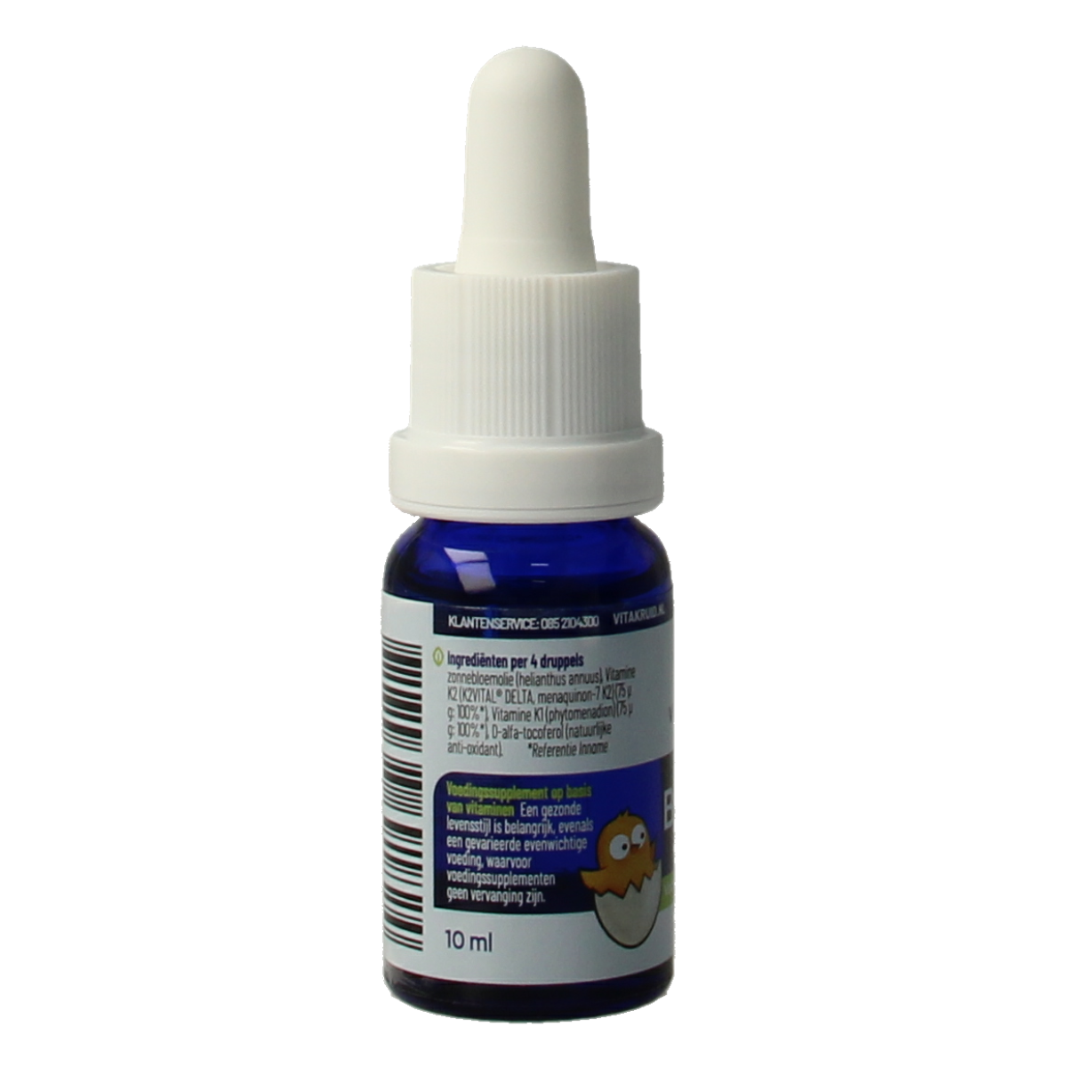 Baby vitamin K drops by Vitakruid in a 10ml bottle, designed for infants' nutritional support, with the product label visible.