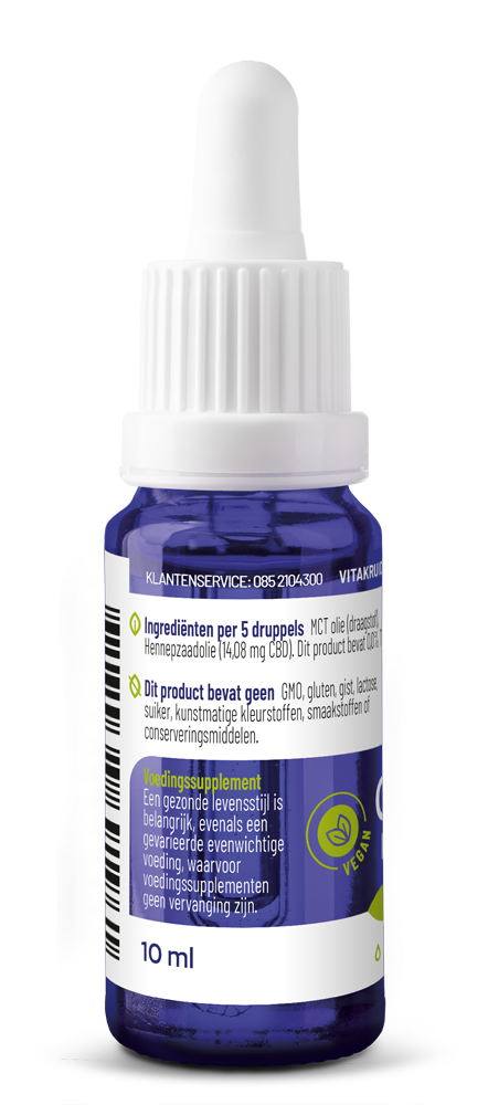 Vitakruid CBD Olie 10% full spectrum met MCT als drager 10.00 Milliliter