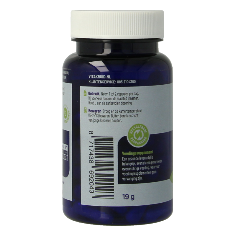 Vitakruid Lactoferrine 150 mg and Vitamin C vegetarian capsules, mineral supplement with high purity for immune support.