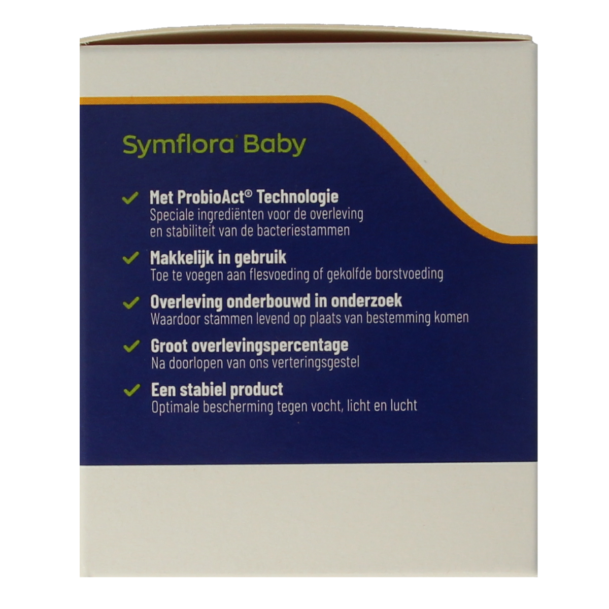 Vitakruid Symflora Baby Probiotica sachets with micro-organisms for mother and baby, natural probiotic supplement.