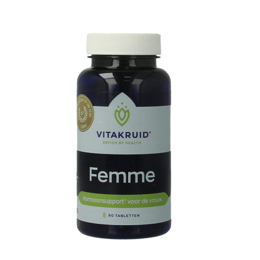 Vitakruid Femme Hormoonsupport kruidenpreparaat with Maca and Saffraan in 90 tablets, herbal supplement for hormonal balance