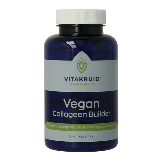 Vitamins and supplements: Vitakruid Vegan Collagen Builder tablets with VeCollal, 90 vegan collagen support tablets.
