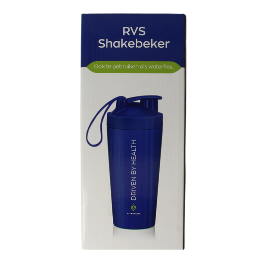 Stainless steel Vitakruid 700ml shaker bottle for cooking and dining, displayed with a sleek, modern design.