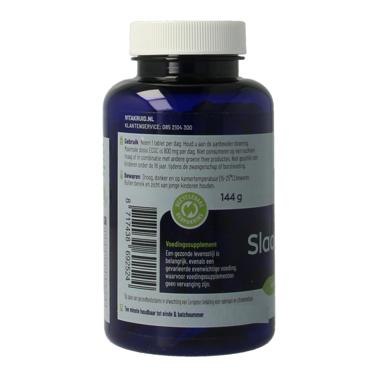 Vitakruid SlaapComplex with Valeriaan and Magnesium Bisglycinaat, 90 tablets, dietary supplement for restful sleep