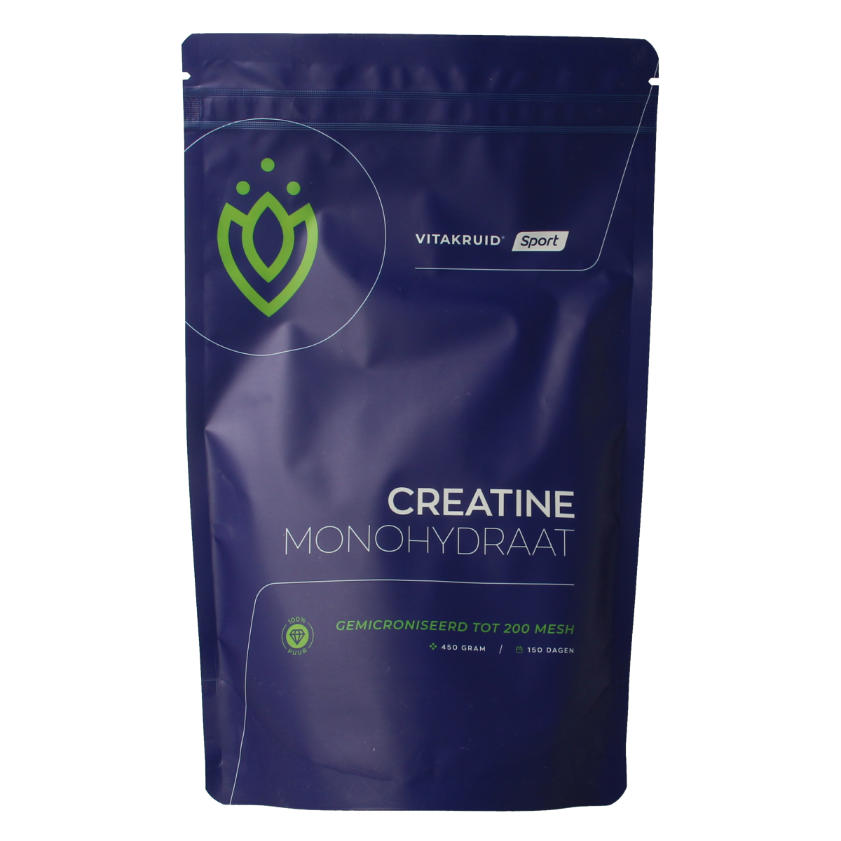 Vitakruid creatine monohydrate powder in 450g package, micronized amino acid supplement for muscle support and athletic performance.