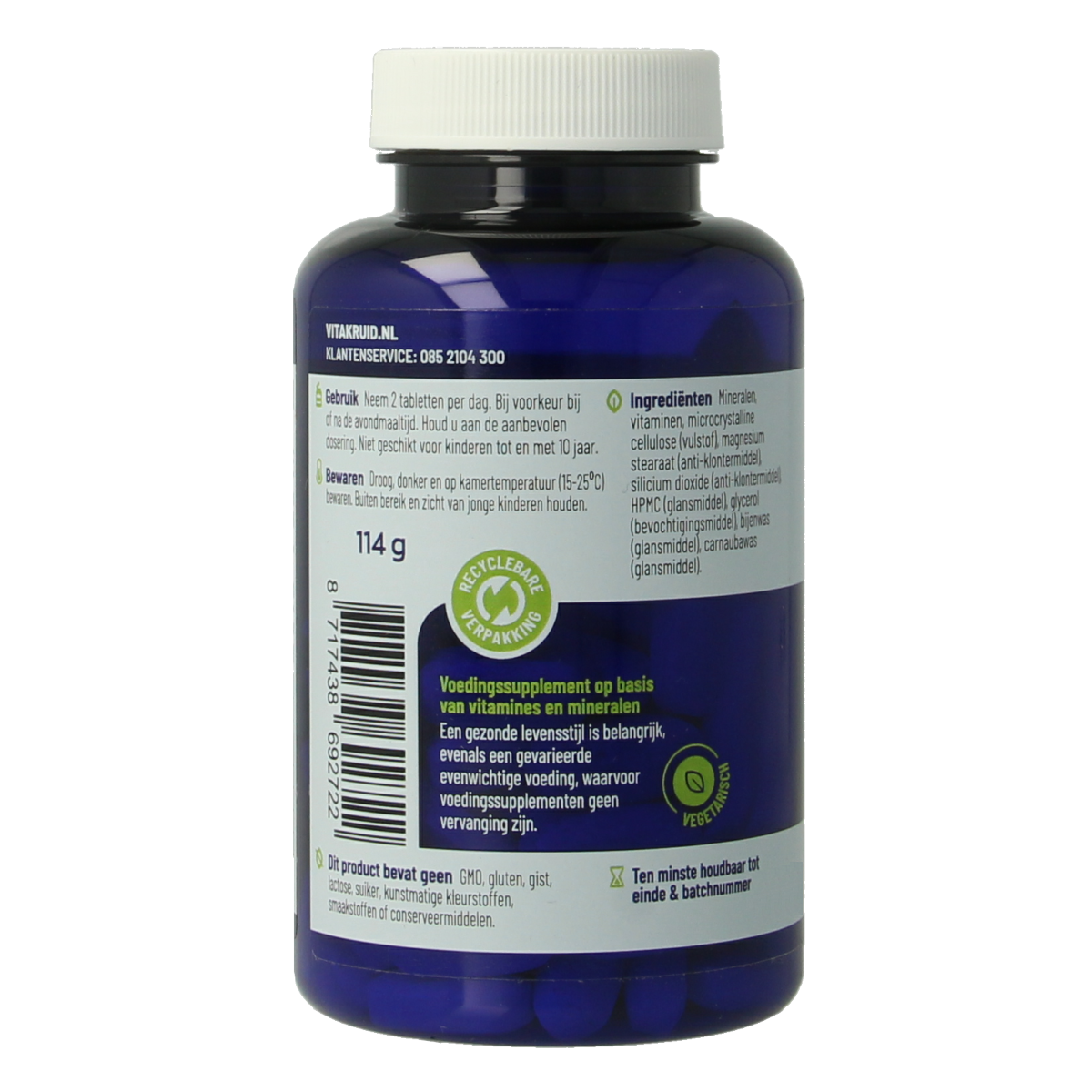 Bottle of Vitakruid Ostavit multivitamin tablets, showing the label and 90 tablets in the packaging.