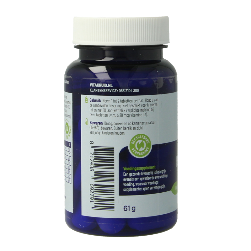 Vitakruid RelaxComplex oa magnesium tauraat en vitamine D3 kruidenpreparaat in verpakking met 30 tabletten