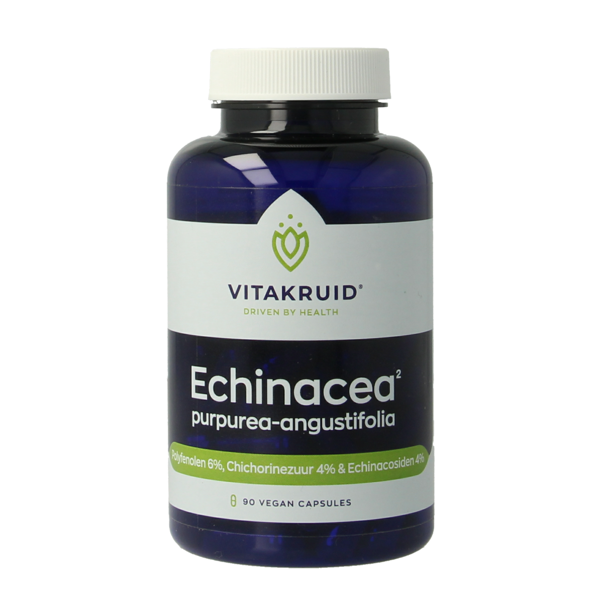 Vitakruid herbal capsules with Echinacea purpurea and angustifolia, vegetarian supplement, 90 capsules.