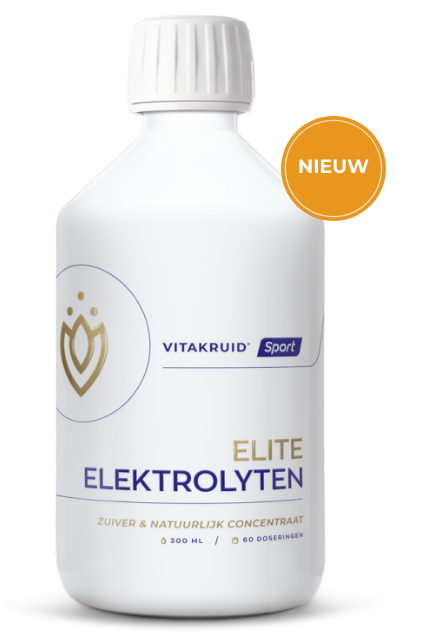 Vitakruid Elite elektrolyten vloeibaar mineralen mix in 300ml bottle, free from sweeteners and calories, natural hydration supplement
