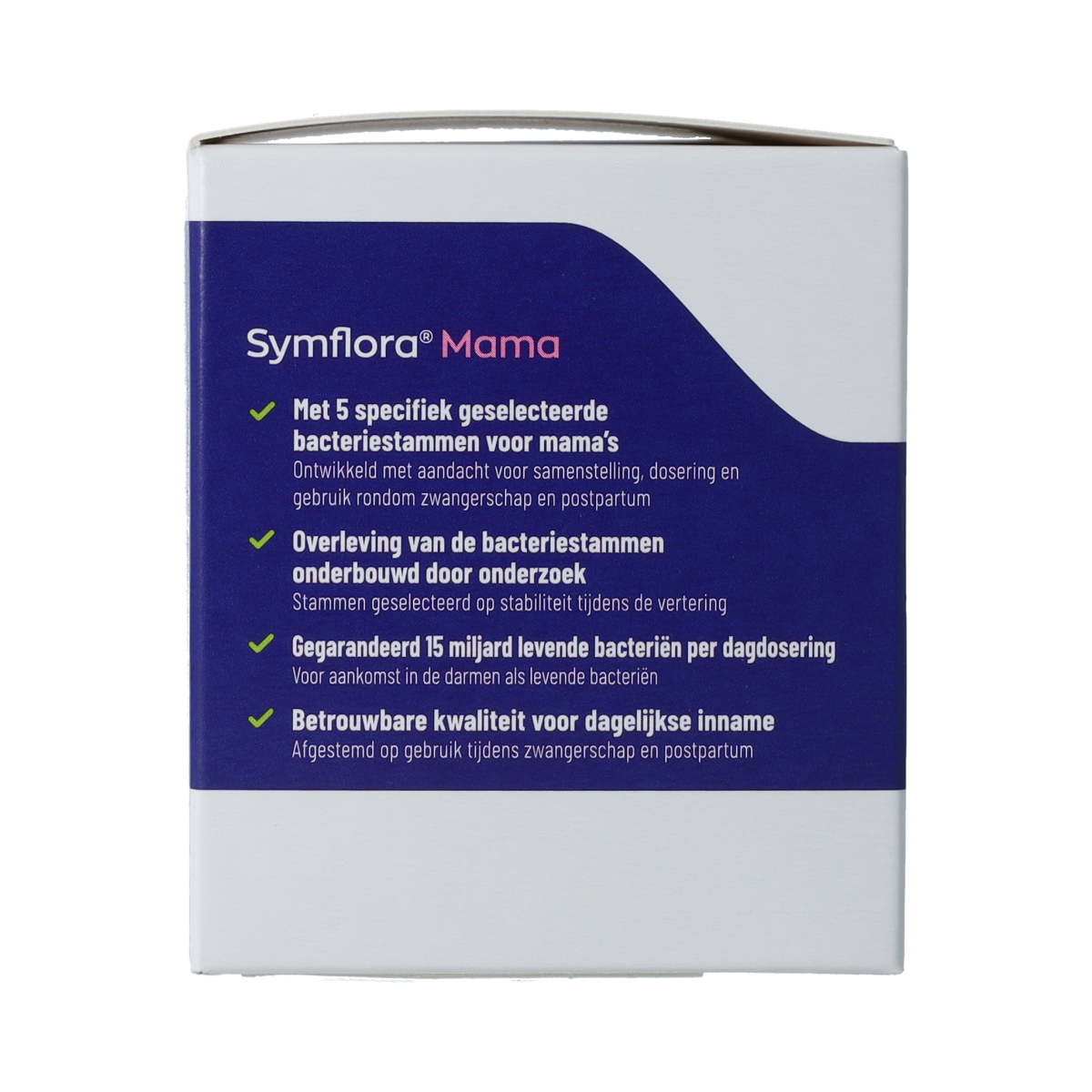 Vitakruid Symflora® Mama probiotic supplement sachets with herbal blend for digestive health and immune support.